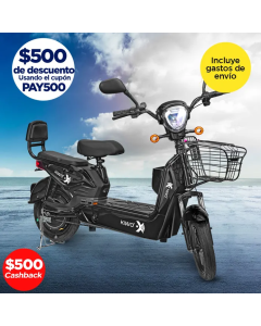 Bicicleta Eléctrica Negra Kiwo GY801